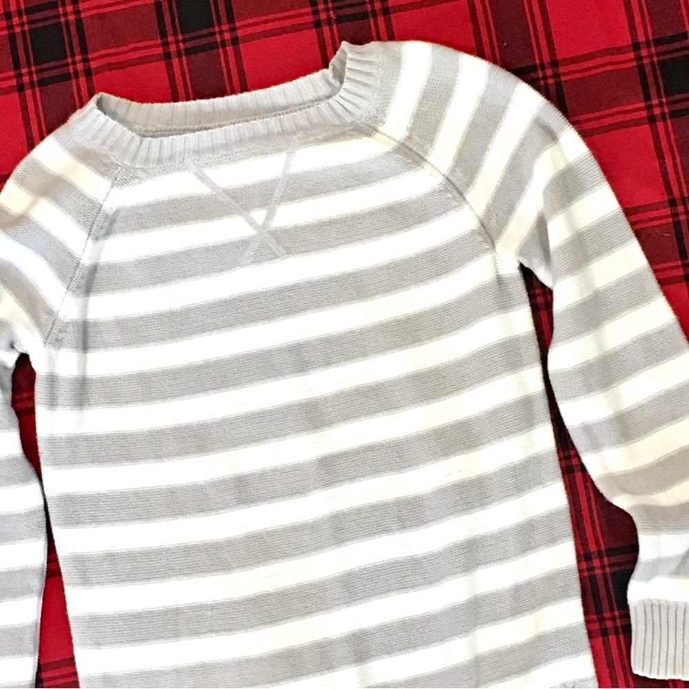 Cozy cable knit striped sweater winter nautical girl child 10